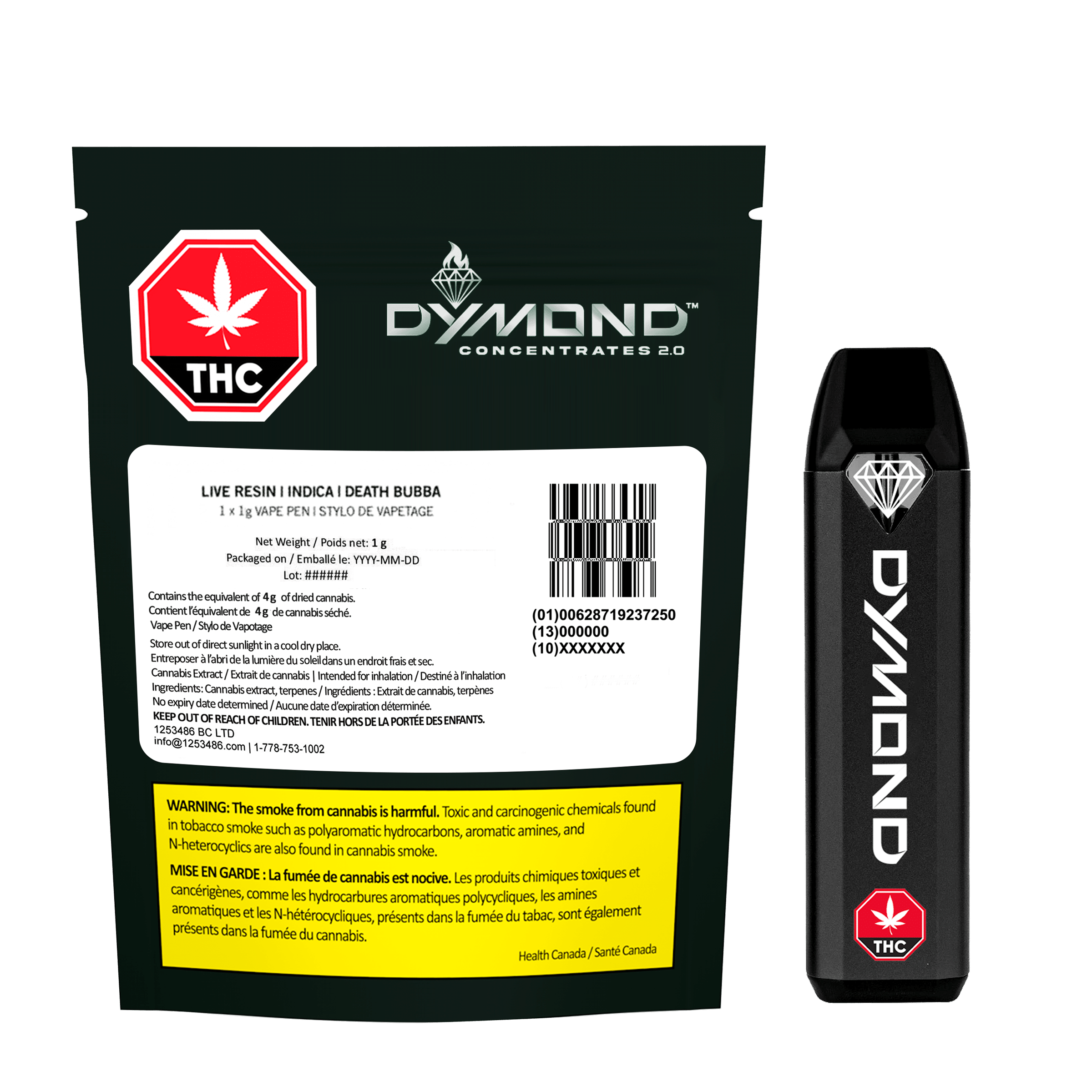 Dymond Death Bubba Live Resin Disposable Vape Pen