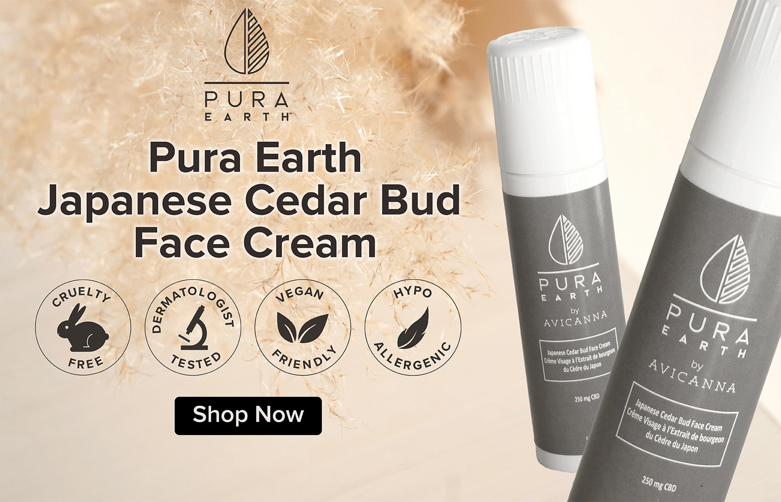 Pura Earth. Japanese Cedar Bud Face Cream.
