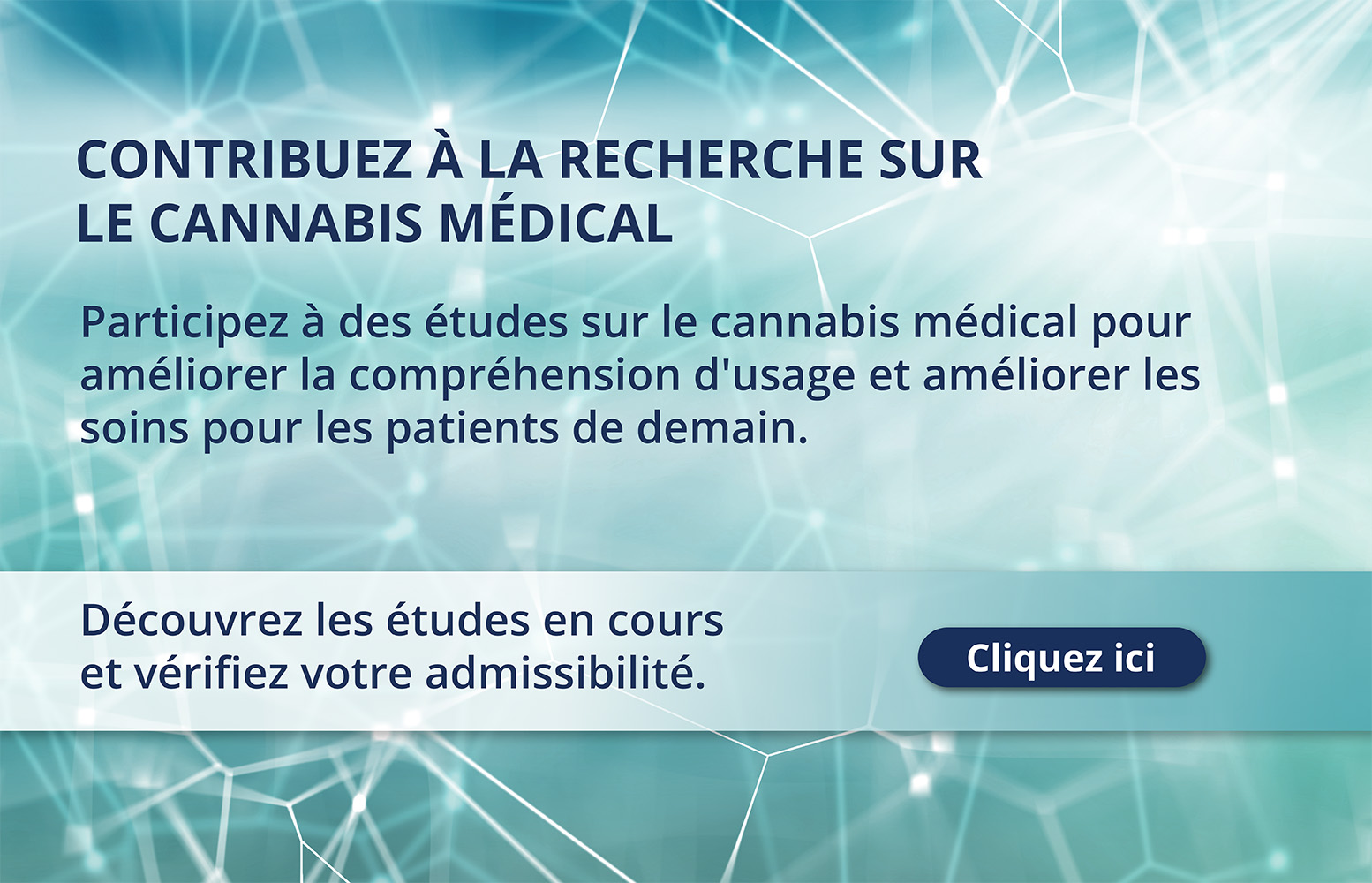 Contribuez a la recherce sur le cannabis medical.