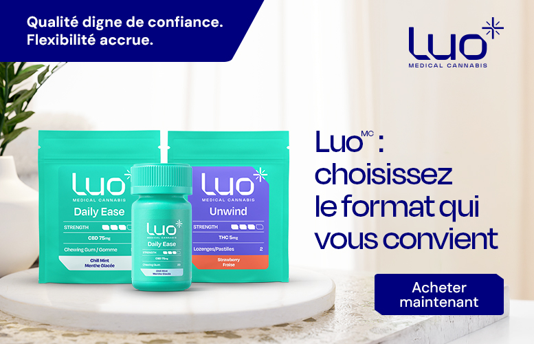 Qualité digne de confiance. Flexibilité accrue. Luo™ : choisissez le format qui vous convient. Découvrez de nouvelles possibilités grâce à notre gamme de produits faciles d'emploi, dont les nouvelles pastilles de THC et la gomme de CBD. Acheter maintenant.