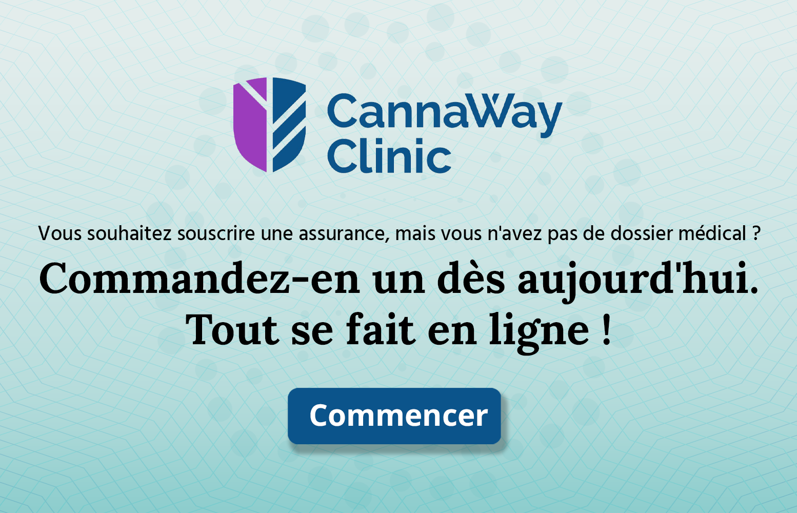 CannaWay Clinic. Vous souhaitez acheter, mais vous n'avez pas de document médical ? Obtenez-en un dès aujourd'hui, entièrement en ligne !